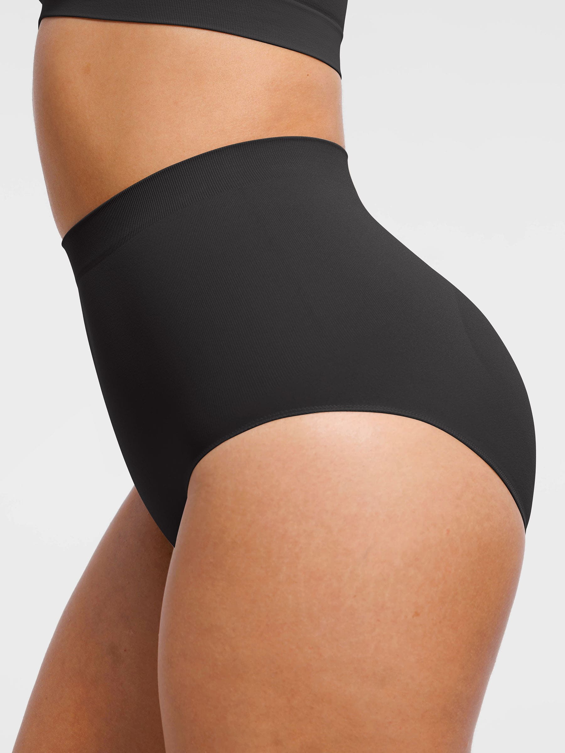 Feelingirl Seamless High-Waist Tummy Control Antibacterial Peach Hip Brief