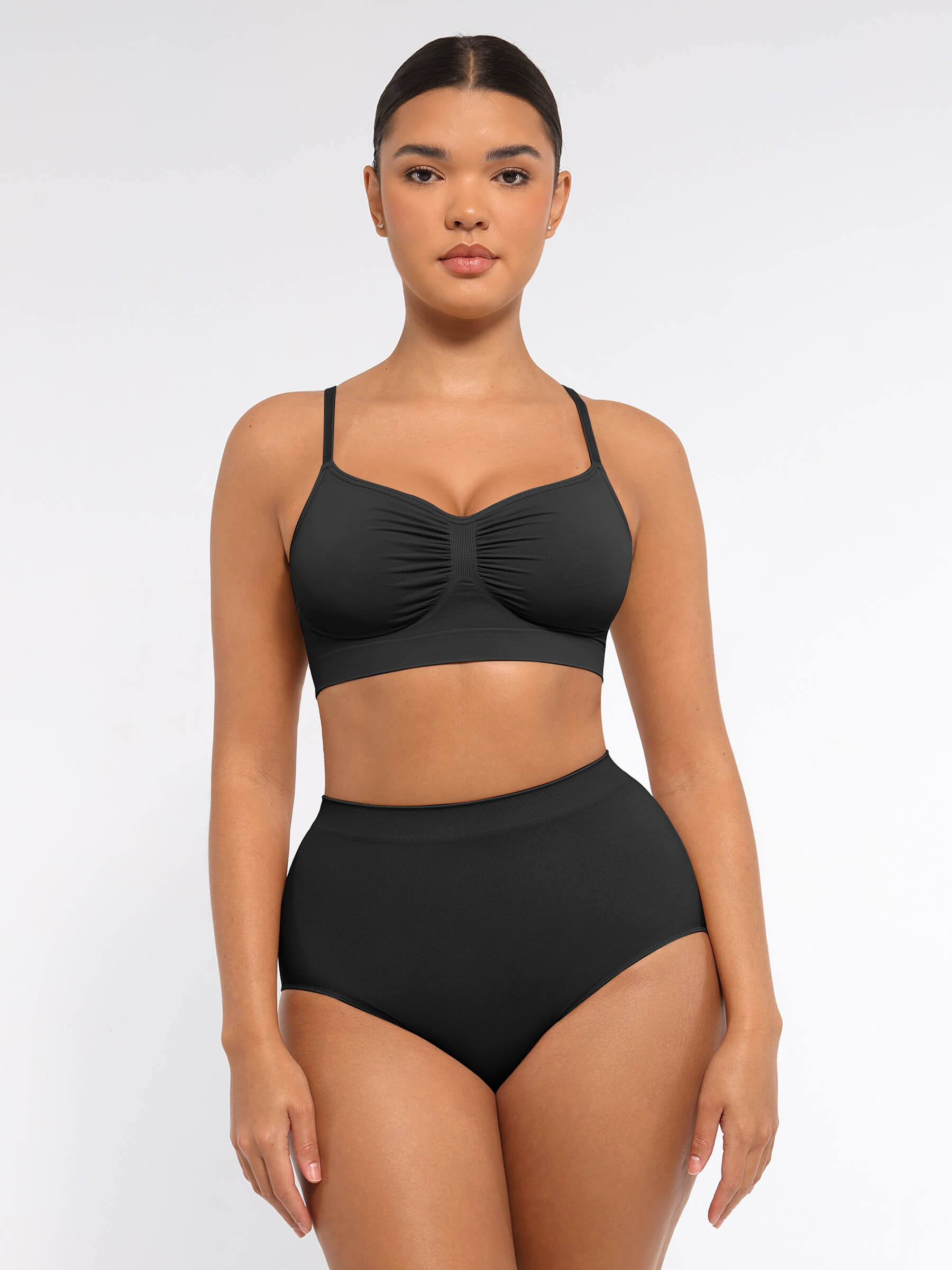 Feelingirl Wireless Bra & Seamless Tummy Control Brief Set