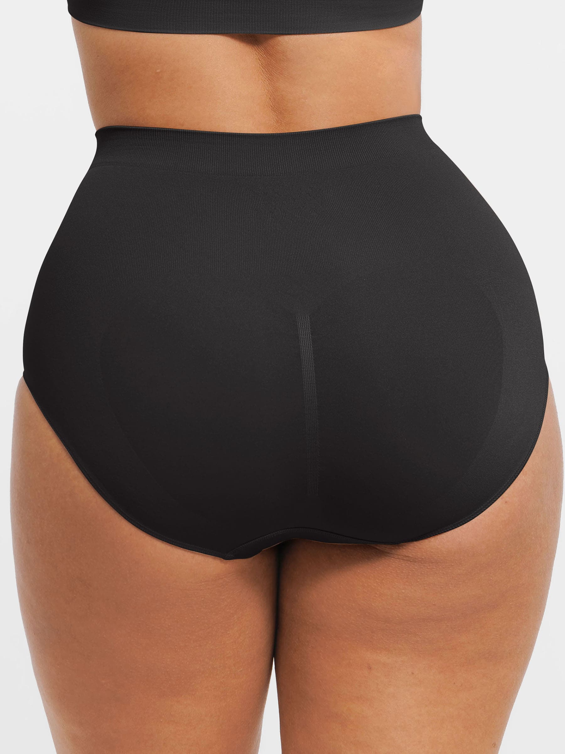 Feelingirl Seamless High-Waist Tummy Control Antibacterial Peach Hip Brief