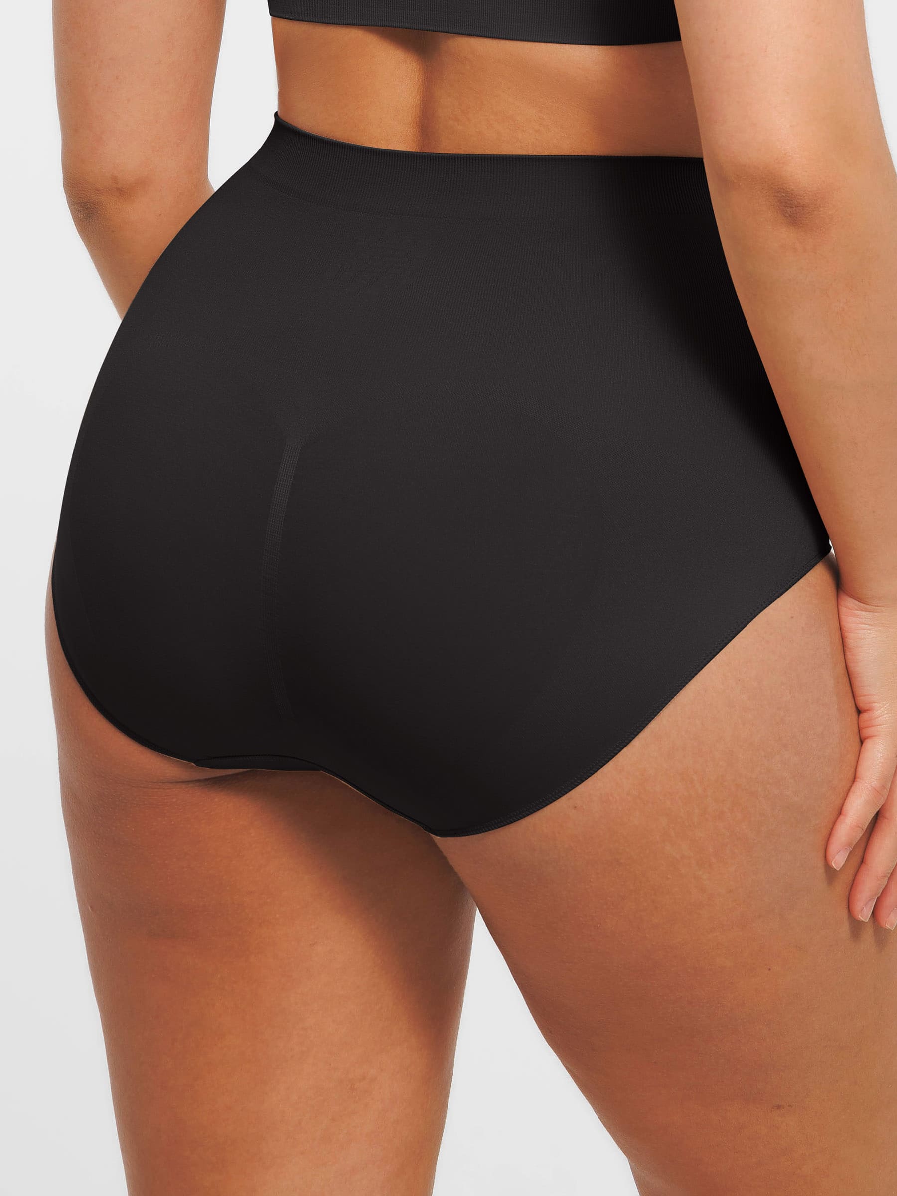 Feelingirl Seamless High-Waist Tummy Control Antibacterial Peach Hip Brief